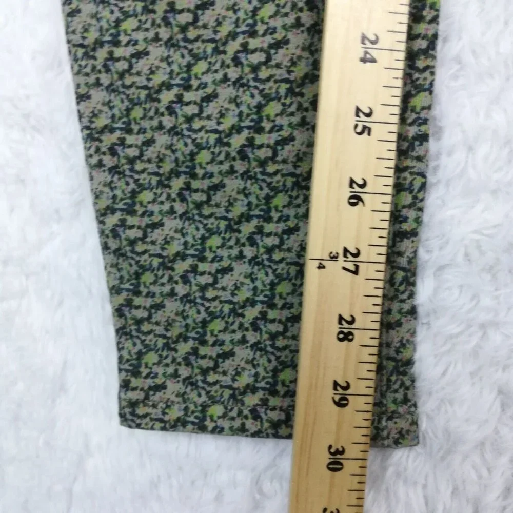 Cabi Womens‎ Jeans Skinny Denim Green Ditzy Floral Stretch Low Rise 4